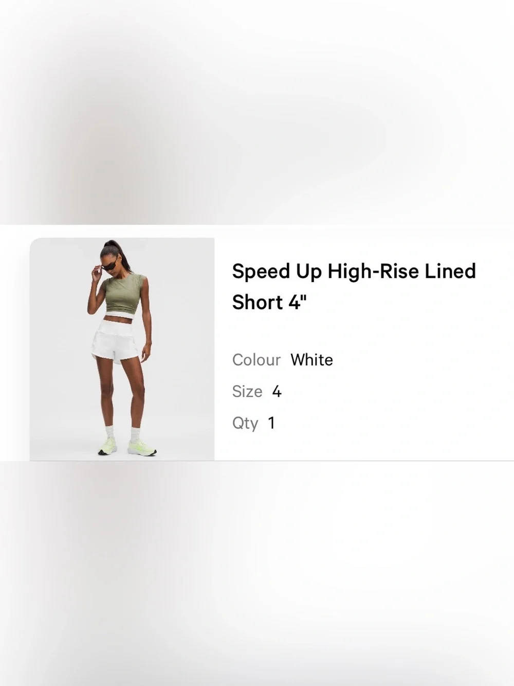 lululemon Speed Up High Rise Lined Short 4”